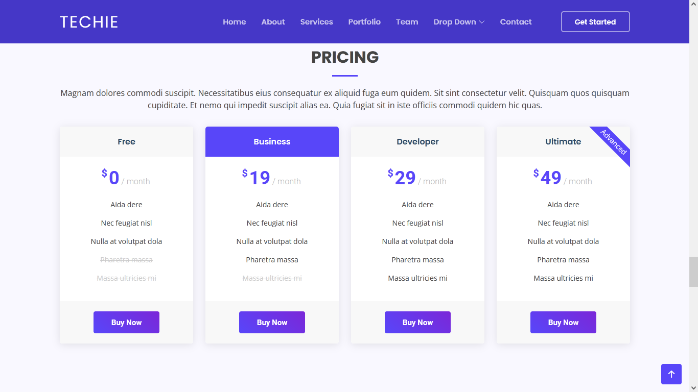 Contoh desain Landing Page RJM