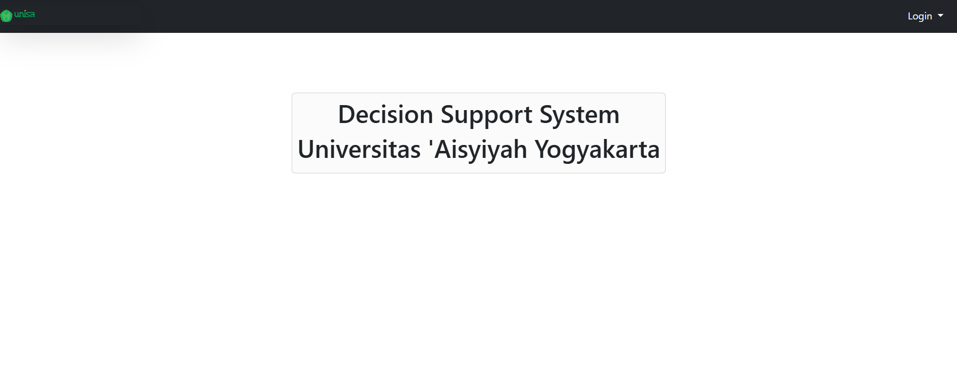 Sistem DSS Universitas