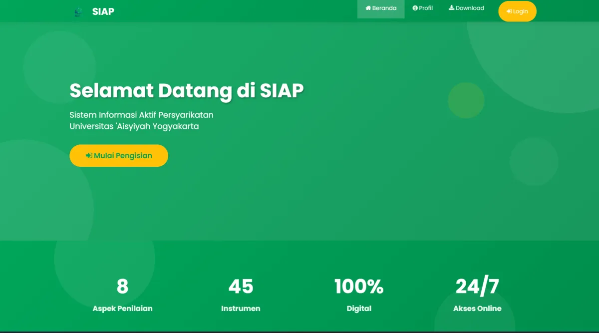 Sistem Informasi Aktif Persyarikatan